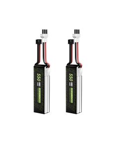 Flywoo 2PCS Explorer 550mAh LiHV 2S 80C Battery（Flywoo XT30UP)