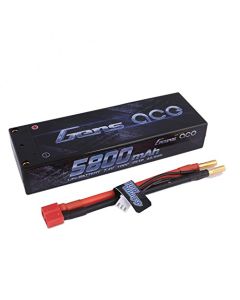 Gens ace 5800mAh 7.4V 100C 2S1P HardCase RC Car Lipo Battery Deans plug