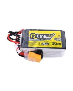 Tattu R-Line 850mAh 4S1P 95C 14.8V Lipo Battery with XT60 Plug