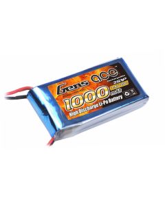 Gens ace 1000mAh 7.4V 25C 2S1P Lipo Battery Pack with Deans Connector