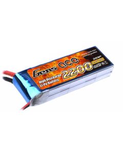 Gens Ace 2200mAh 7.4V 25C 2S1P Lipo battery with XT60 Connector