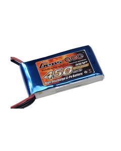 Gens ace 450mAh 11.1V 25C 3S1P Lipo Battery Pack with jst connector