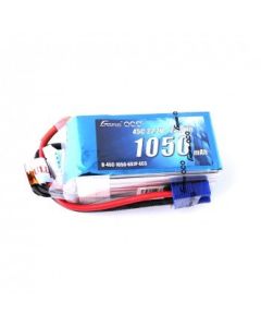 Gens Ace 1050mAh 22.2V 45C 6S1P Lipo Battery Pack with EC3 Plug