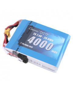 Gens ace 4000mAh 7.4V 2S1P TX Lipo Battery Pack with JST-EHR Plug