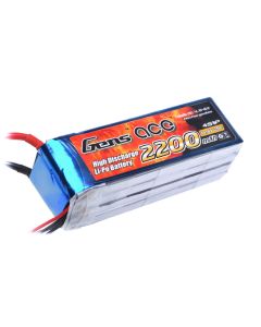 Gens ace 2200mAh 14.8V 25C 4S1P Lipo Battery Pack with Deans Connector