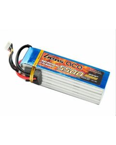 Gens ace 5500mAh 22.2V 45C 6S1P Lipo Battery Pack with Deans connector