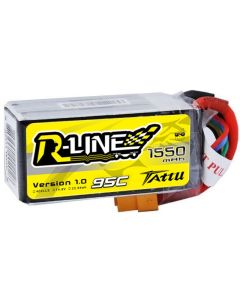 Tattu R-Line 1550mAh 95C 4S1P lipo battery WITH xt60 connector