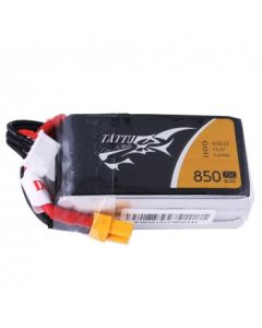 Tattu 11.1V 75C 3S 850mAh Lipo Battery with XT60 Plug