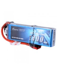 Gens Ace 1800mAh 7.4V 45C 2S1P Lipo Battery Pack with Deans Connector