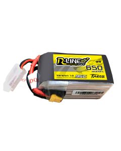 Tattu R-Line 650mAh 22.2V 95C 6S1P Lipo Battery Pack With XT30 Plug