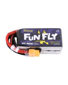 Tattu Funfly Series 1300mAh 14.8V 100C 4S1P Lipo Battery with XT60 plug