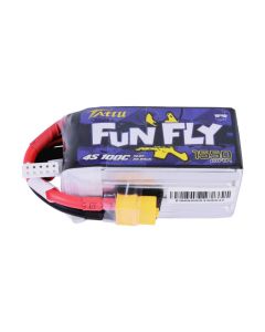 Tattu Funfly Series 1550mAh 14.8V 100C 4S1P Lipo Battery with XT-60 Plug
