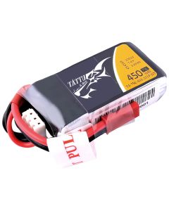 Tattu 450mAh 7.4V 75C 2S1P Lipo Battery with JST Connector 